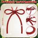 Gerrii 8 Pcs Christmas Bow Ornaments Sparkly Glitter Rhinestones Bow Christmas Tree Ornament Crystal Xmas Party Hanging Pendant Decoration Gift for Family Wedding Home Indoor Outdoor(Red)