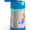 Thermos Baby 10 oz. Stainless Steel Bottle with pop-up straw, Ms. Rachel