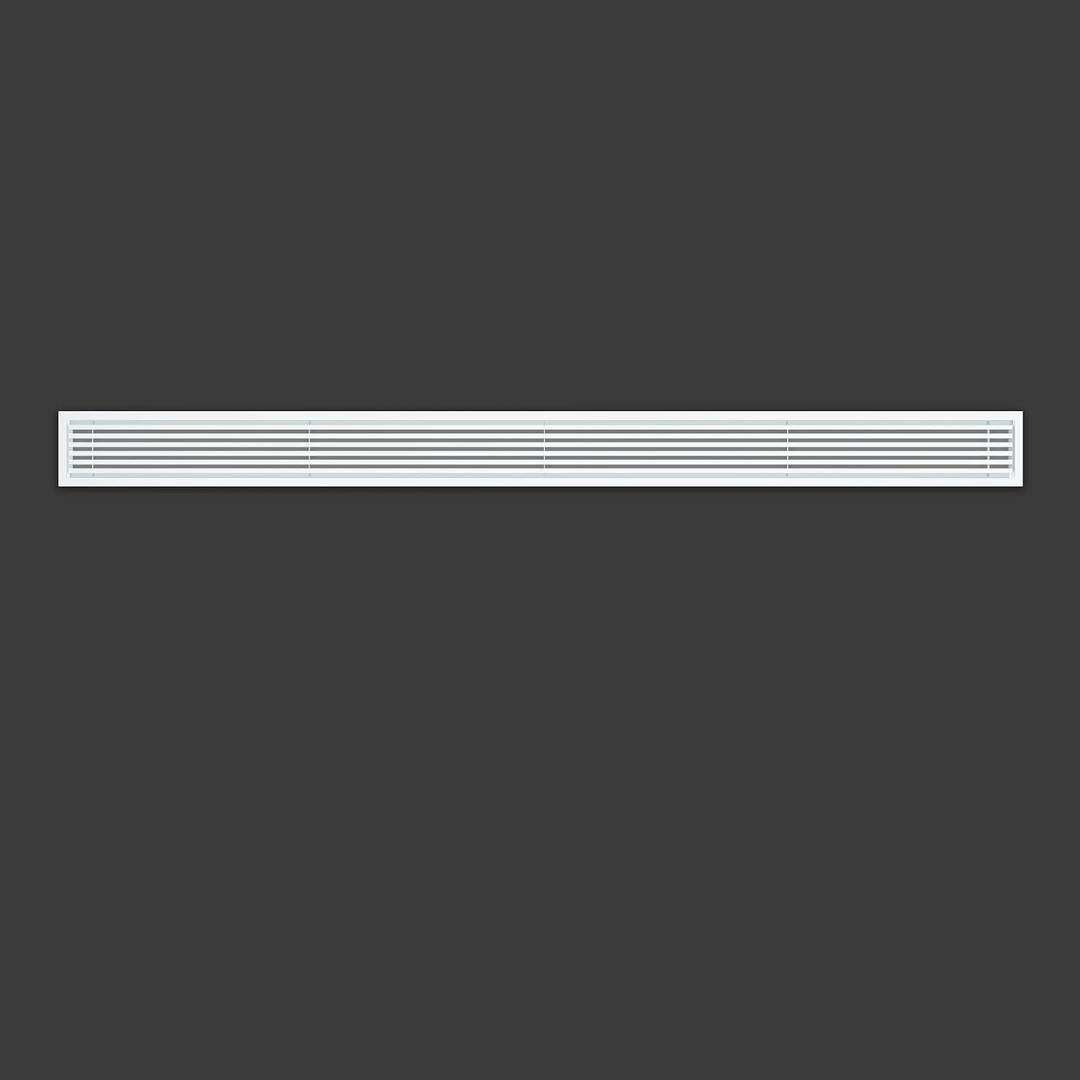 Linear Bar Air Grille 48" X 4", Aluminum Air Supply/Return Grilles,Easy Air Flow,Removable Grille/Door-HVAC Air Vent Cover,White[Outer Dimensions: 48.8"w X 4.8"h]