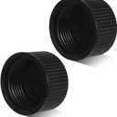 2pcs Sand Filter Drain Cap with 2pcs Sealing Gasket, Plastic Pool Filter Drain Cap Pool Sand Filter Parts Sand Filter Drain Plug for Hayward Pool Filter Parts SPA Swimming Pool (Black)