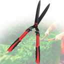 Hedge Clippers Shears Sharp Clean Cuts - Teflon Coated High Carbon Steel Blades,Ergonomic Comfortable Handle,Lightweight 24.8in Hedges Shears for Gardening Yard Effortless Trimming Shaping Shrubs Bush