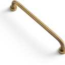 Goo-Ki 6 Pack 5" Center to Center Vintage Solid Brass Cabinet Handles - Elegant Antique Brass Kitchen Hardware Minimalist Drawer Pulls