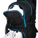 Goloni Soccer Backpack,Basketball Backpack with Ball Compartment & Shoe Compartment,Backpack for Basketball,Soccer (TR Blue)