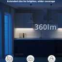 23.6in Under Cabinet Lighting, 101-LED, Dimmable, Rechargeable 4400mAh Battery, Indoor Wireless Motion Sensor Closet Light for Kitchen, Counter, Wardrobe (Silver)-2 Pack