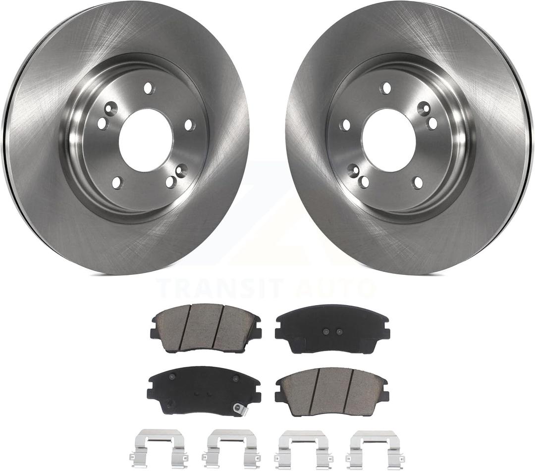 CMX Front Disc Brake Rotors And Ceramic Pads Kit Replacement For Hyundai Elantra Tucson Kia Sportage K8C-100537