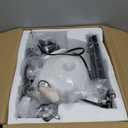 Floor Lamp Black, Standing Lamp, 71" Tall Lamps for Living Room, 3 Way Switch, Plastic Lampshade, Torchiere Floor Lamp with Reading Lamps, Modern Pole Lamps for Bedroom Kids Room E26 Base(No Bulb)