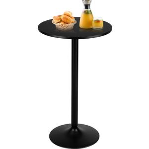Pub Bar Table, 40-Inch Height Modern Cocktail Table with Metal Base & MDF Round Top, 24-Inch Top, Bistro High Table for Living Room Dining Room Restaurant Bar (2 PCS)