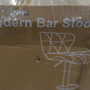 Sweetcrispy Bar Stools Set of 4, Modern Swivel Bar Chairs, Adjustable Fabric Upholstered Barstools Counter Height with Backrest for Bar, Kitchen Island, Dining Room, Black