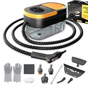 Steam Cleaner, 3-Level Adjustable Handle, 15s Heat-Up, 1.69 Quarts Tank, Portable Steamer for Cleaning with 11 pcs Accessories, Steam Cleaner for Home for Dirt, Grease, Grout, Tile,Floor,Couch and Car