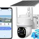 4G LTE Cellular Security Camera, Solar-Powered No WiFi Needed Wireless Outdoor Security Camera with PIR Motion Sensor, 355 Live View, 2K HD Night Vision, Remote Access, 2-Way Audio, Built-in SIM Card