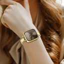 JR.DM 40mm Soft Flexible TPU Case Compatible for Apple Watch Series 6/5/4/SE Touchable Screen Lightweight Anti-Scratch All-Around Protector Thin Guard Shockproof Cover Shiny Bumper for iWatch, Gold