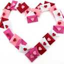 Frienda 100 Pcs Valentine's Day Mini Felt Envelopes 2.52 x 1.57 In for Mini Love Notes Heart Love Envelopes for Valentine Party Decoration Favor Table Scatter Exchange Gifts Wedding Shower DIY Crafts