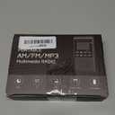 Pocket Radio with AM FM-1200mAh Rechargeable Radio-Portable Transistor Radio with Best Reception, Bluetooth Receiver,5W Big Speaker,LCD Screen,Earphone Jack, Support SD Card and USB Player for Jogging (Black)