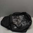 Large Black Velcro Drawstring Bag With Buckle And Clear Bottom Zipper