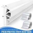 5 Pack 4 ft Dock Bumpers P Type PVC Profile Dock Edging 2 Roll DIY Reflective Tape White Boat Guard Fender for Straight Edge and Side Piling Pier Protection