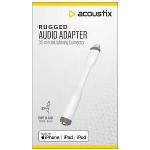 Acoustix™ Rugged Audio Adapter, 3.5 mm (White)
