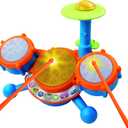 VTech KidiBeats Kids Drum Set, Orange