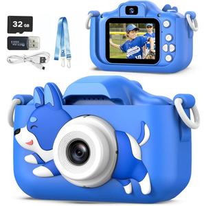 Mgaolo Kids Camera Toys for 3-12 Years Old Boys Girls Children,Portable Child Digital Video Camera with Silicone Cover, Christmas Birthday Gifts for Toddler Age 3 4 5 6 7 8 9 (Blue)