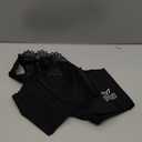 GORGLITTER Women's Push Up Front Closure Bras No Padding Lace Bralette Breathable Wireless Bras (Medium, Black)