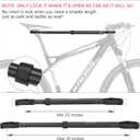 Bike Crossbar Adapter for Bike Rack (32kg/70lbs) - Top Tube Cross-Bar Adjustable - Bicycle Bike Adapter Bar for Low-Step Step-Through Bikes, BMXs, Ladies and Kids Bikes (1 PC)