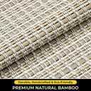 UNISHADES Cordless Bamboo Roman Shades for Windows, Blinds Size (31" W 64" H) Colour (Light Filtering Greystone)