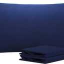 NTBAY King Pillowcase Set - 2 Pack Brushed Microfiber 20x36 Pillowcases - Soft, Wrinkle-Free, Fade-Resistant, Stain-Resistant, Navy Pillowcases with Envelope Closure - 20x36 Inches, Navy