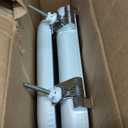 Mayfair Padded Toilet Seat with Chrome Hinges, Soft Vinyl over Wood Core Seat, Made in USA, Round, White