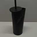 Blue Donuts Toilet Plunger with Holder for Bathroom, Multi Drain Suitable Also for Bathtubs, Quick Dry, Black