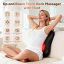 Back Massager with Heat, 4D Rolling Massage Nodes for Upper & Lower Back, 4 Modes & 2 Speeds Deep Tissue, Includes Car Adapter for for Car Office Home & Travel