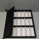 Juvale 18 Slot Sunglass Organizer - Display Sunglasses Case for Women and Men - Eyeglass Holder (Black, 18.7 x 14.9 x 2.4 In)