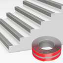 Elvone Stair Nosing, Rubber Edging Guard Trim Self Adhesive, Vinyl Staircase Step Edge Protector for Outdoor & Indoor(20 FT, Grey)
