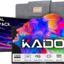 Kado Dual Portable Monitor Setup - 2-Pack 15.6-inch FHD Portable Monitor for Laptop, 1920x1080 IPS mini-HDMI USB Type-C Laptop Screen Extender Built-in Speakers, Stacked Desk Setup for Office Gaming