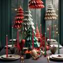 12 Inch Christmas Taper Candles Unscented Smokeless Long Tall Tapered Candle for Candlesticks Sticks Wedding Advent Home Decor DinnerSet of 12,Redgreen