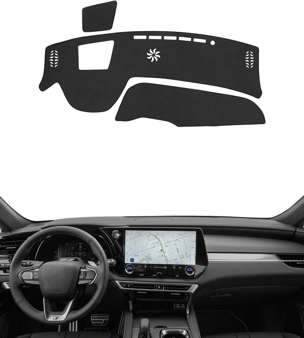 BIBLOZ Dash Cover for Lexus RX RX 350/ RX 350h/ RX 450h+/ RX 500h 2023 2024 2025 2026 Accessories Black Flannel Dashboard Cover Mat Car Dashboard UV Sun