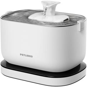 PETLIBRO Cat Water Fountain, Cordless Pet Water Fountain Battery Operated, 2.5L/84oz Dockstream Water Fountains for Cats Indoor, Cat Fountain with Stainless Steel Tray, Easy to Clean BPA-Free