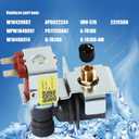 WPW10498976 W10498976 Refrigerator Ice Maker Water Inlet Solenoid Valve for Whirlpool Maytag Kenmore W10420082 WPW1049897 W10498974 AP6022334 PS11755667 K-78200 IMV-576 k-78186 K-78186-AM 2315508