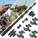 BRDRC Motorcycle Mount for Insta 360 X4 X5, Bike Handlebar Clamp Mounts 59" Invisible Selfie Stick Bundle Kit for Insta360 X5 X4 X3 X2 X ONE, for DJI OSMO 360, for GoPro Camera Accessories