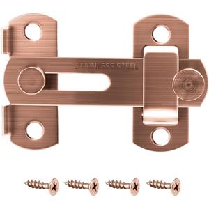 YDAJIURI 3 in Flip Sliding Barn Door Lock, Heavy Duty Gate Latch for Privacy  Copper Finish  for Sliding Doors, Cabinets, Fences  1 Pack