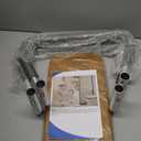 Sangohe Shower Chair for Inside Shower with Arms and Back, Height Adjustable Shower Chair for Elderly and Disabled, Wood Seat Board and Back, 400 lbs Heavy Duty Shower Seat for Seniors