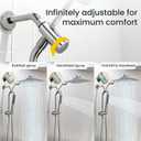 Veken 10" Luxurious Rain Shower Head with Handheld, High Pressure Rainfall Shower Heads wih Extension Arm, Wide Dual Showerhead with Spray Combo, Bathroom Accessories, Chrome, Silver