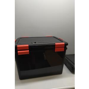 IRIS USA 4-Pack 74 Qt Storage Bins with Gasket Lids, Black/Red
WeatherPro seal helps protect bulky items for moving, garage, attic and basement storage
