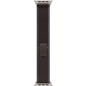 Apple Watch Band - Trail Loop (49mm) - Blue/Black with Rugged Titanium Finish - M/L