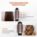 3 in 1 Rotating Hair Dryer Brush, Auto Rotating Blow Dryer Brush Spinning with 2 Brushes (2" & 1.5"), Negative Ionic Brush Blow Dryer, Round Brush Blow Dryer Volumize Curling 100-120V