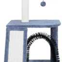 Xin Multifunctional Cat Tree for Indoor Kittens,Cat Tower with Scratching Posts and Scratching Pads,Cat Tree with Dangling Ball and Self-Grooming Brush,Grey