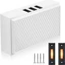 Saillong Wired Doorbell Chime with 2 Lighted Push Buttons, 16V 10VA Two Sounds Front and Rear Hardwire Door Bell Kit for Home Wall Inside, Compatible with Most Brand Doorbells (Black, White, Yellow)