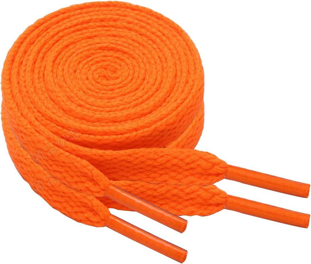 2 Pair Flat Shoe Laces for Sneakers Colorful Athletic Shoelaces Running Shoes Boot Strings for Kids Adults