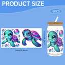 5pcs Exquisite Colorful Turtles UV DTF Cup Wraps Winter UV DTF Transfer Waterproof Sticker for Glass Cups Furniture Craft DIY CraftsRub on Transfer Stickers for DIY Water Bottle Laptop Decal Wood Car