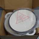 Enameled Cast Iron Dutch Oven - Umite Chef 5QT Pot with Lid & Cotton Potholders - Heavy-Duty Cookware for Bread Baking, Braising, Stews, Roasting(Cream White)