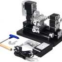 High Power 60W Powerful Mini Metal DIY 4-axis Rotating Lathe Lathes Machine Tools With Base 12000 rpm for Wood Soft Metals Plexiglass Plastic