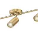 FEMILA 46.5" Track Lighting Fixtures Ceiling, Modern Kitchen Track Lights, 3000K LED Bulbs Included, Gold Complete Track Light Kit, GU10, 4FS105TL-5 BG
